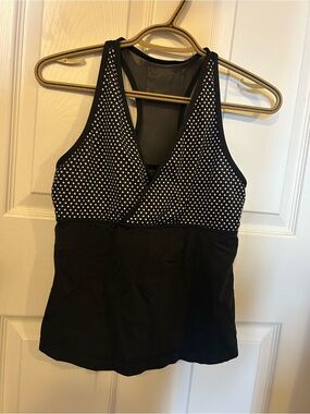 Lululemon Black Polka Dot Athletic Top